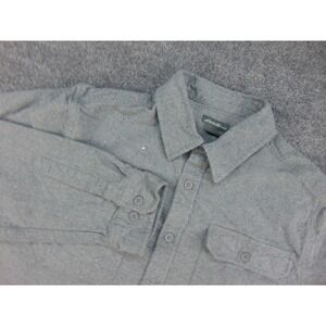 Eddie Bauer Chamois Shirt Mens Large Gray Button Up Gorpcore Outdoor Utility